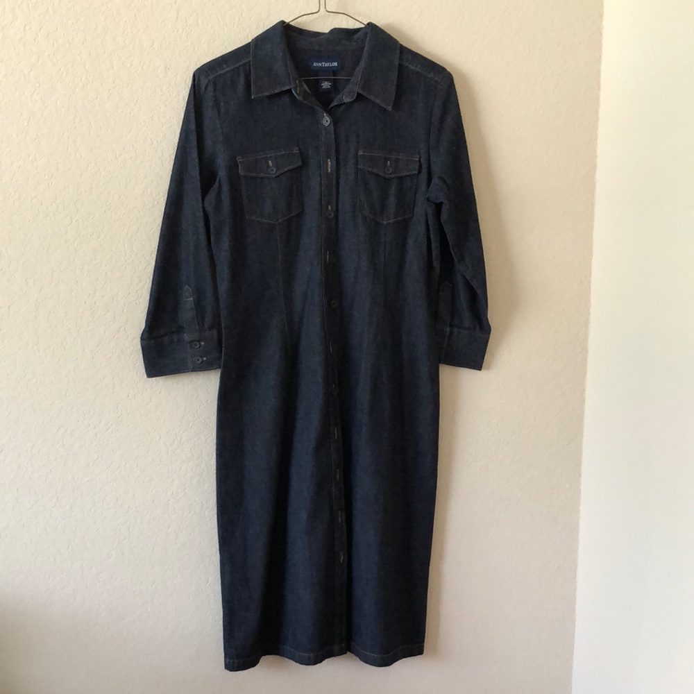 Denim shirt dress
